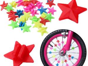 Fahrrad Speichen Perlen Set Bunte Sterne 2cm 35Stk
