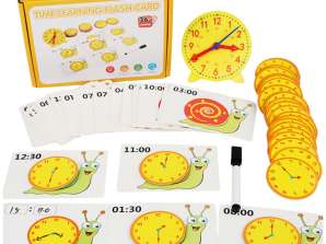 Teaching aid, education, learning hours, clock, cards, dry-erase pen