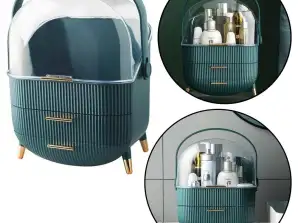 Kosmetik Organizer Öffnung transparent zwei Schubladen grün