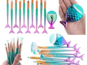 NEL 25237 Meerjungfrau Schwanz Make-up Pinsel Set 11-teilig Regenbogen