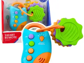 Clés de voiture Télécommande interactive avec anneaux de dentition pour les tout-petits Lumières Sons