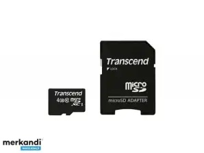 Transcend MicroSD Card 4GB SDHC Class10 W/Ad. TS4GUSDHC10
