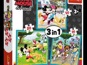 Puzzel 3in1 Mickey Mouse met vrienden Trefl 34846