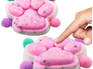 Squishy patte de chat anti-stress sensorielle Squishy étoiles rose