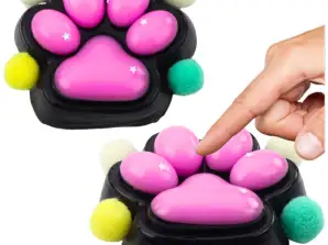 NEL 26212 Squishy Sensory Squishy Chat Souris Noir-Rose