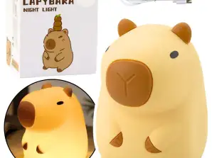 Capybara Silikon Nachttischlampe mit Timer 20min Beige
