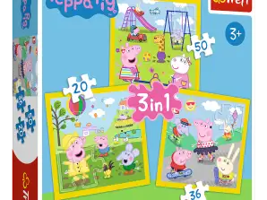 Puslespill 3-i-1 Peppa Peppa Griseklubber 34849