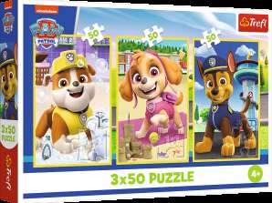 Puzzle 3x50 Unsere Hunde Trefl 34878