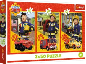 Puzzle 3x50 Feuerwehrmann Sam Trefl 34880
