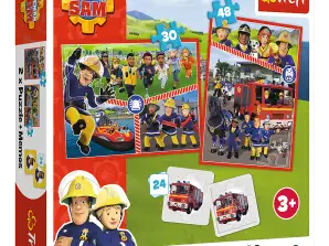 Puzzle 2in1 Memos Feuerwehrmann Team Sam Trefl 93334