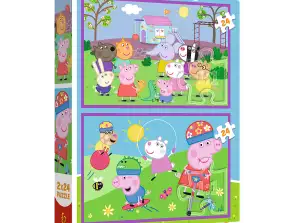2x24 Peppa Spielplatz Peppa Schwein Puzzle 34435