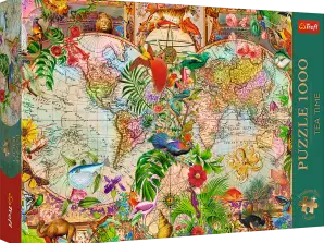 Jigsaw Puzzle 1000 Premium Plus Tea Time: Antike Weltkarte von Trefl 12077