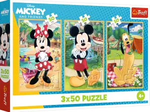 Puzzle 3x50 Mäuse im Urlaub Disney Trefl 34881