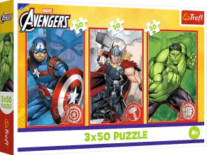 Puzzle 3x50 Il tuo eroe / Disney Marvel The Avengers Clubs 34891