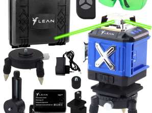 4D Plane Laser Level 16 Lines Case 2 Batteries Blue