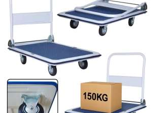 Chariot à plate-forme de transport d’entrepôt jusqu’à 150 kg