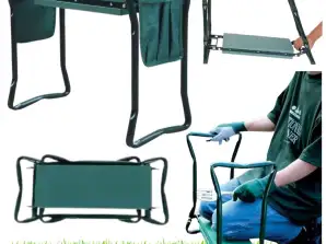 Tabouret de jardin à genoux chaise pliante avec boîte à outils 3en1