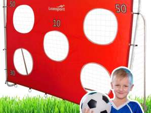 Porta da allenamento da calcio con tappetino di puntamento rosso 213x152x75cm