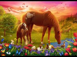 Rompecabezas 500 caballos en la pradera Trefl 37451
