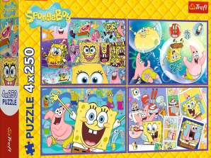 Legpuzzel 4x250 De Gekke Wereld van Sponge Bob Clubs 13342