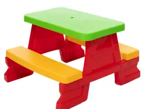 Set Tavolo da Giardino con Panche per Bambini Dorex Rosso