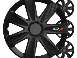 Auto Radkappen 4Stk. GTX Carbon Black 16