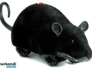 Rato Controlado por Rede R/C Sobre Rodas Grande Preto