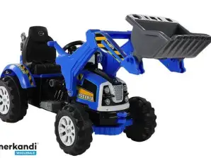 Batteriebetriebener Traktor mit Baggerschaufel Blau