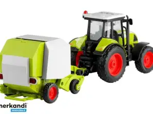 Traktor mit Rundballenpresse 37,5 cm