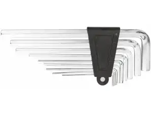 Zeskantsleutels 1.5 10 mm lang. set van 9 stuks.