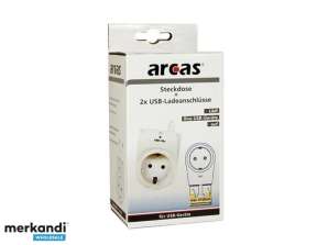 Arcas 1 fach mit 2 x USB Zwischenstecker max. 2100mA