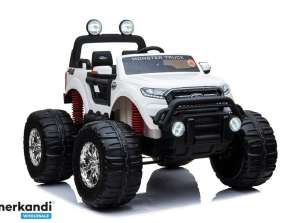 Véhicule alimenté par batterie Ford Ranger Monster LCD Blanc