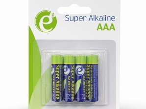 EnerGenie AAA alkaliske batterier 4-pakning EG-BA-AAA4-01