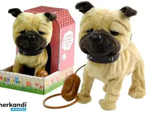 Interaktiver Hund an der Leine Zwinger beige