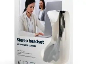 Gembird stereo headset met volumeregeling zwart MHS-123