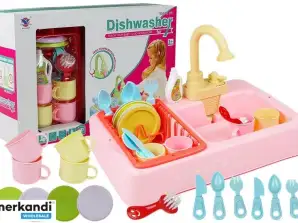 évier de cuisine coloré avec accessoires d’eau