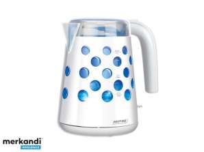 MPM Schnurloser Wasserkocher 1 7l Weiss Blau MCZ 86