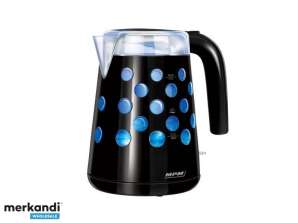 MPM Schnurloser Wasserkocher 1 7l Schwarz Blau MCZ 86/C