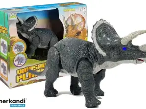 Grand tricératops à piles Dinosaure gris