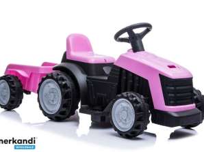 Batteridrevet traktor med tilhenger TR1908T rosa