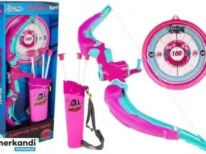 Bogen mit Schild 3 Pfeile für Saugnäpfe Pink