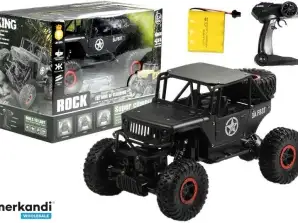 Voiture télécommandée Jeep R/C 1:18 noire