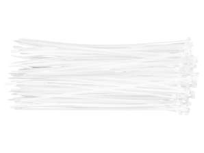 Kabelbinders 2.5 x 200 mm. 100 st.. wit