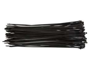 Ζώνες σύσφιξης 3.6 x 300 mm. 100 τμχ.. μαύρες