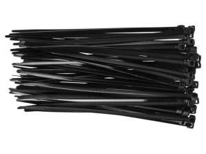 Ζώνες σύσφιξης 4.8 x 200 mm. 75 τεμ.. μαύρες