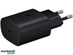 Samsung AC Cargador Super Rápido 25W USB-C Negro EP-TA800NBEGEU
