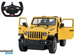 Auto R/C Jeep Wrangler Rubicon 1:14 Rastar Jaune