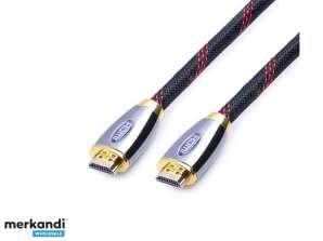 Reekin HDMI-kabel - 3,0 meter - FULL HD Metal Grå / Gold (Hi-Speed w. Eth.)