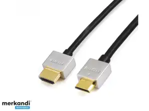 Reekin HDMI-kabel - 3,0 meter - FULL HD Ultra Slim Mini (Hi-Speed w. Eth.)