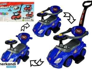 Ride-on Ride-on met Pusher Mega Car 3in1 Blauw